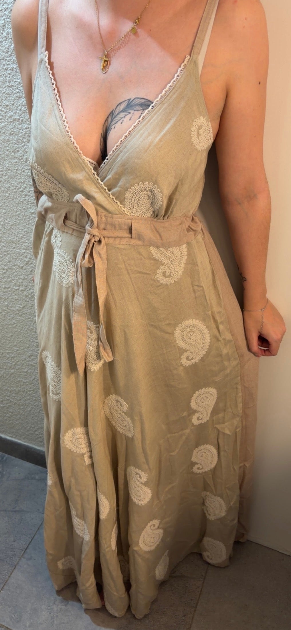 Robe beige taille unique