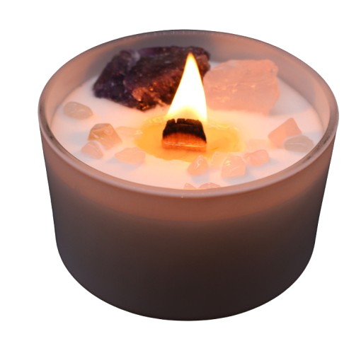 Bougie Chakra de Cristal - Chakra du Troisième Oeil