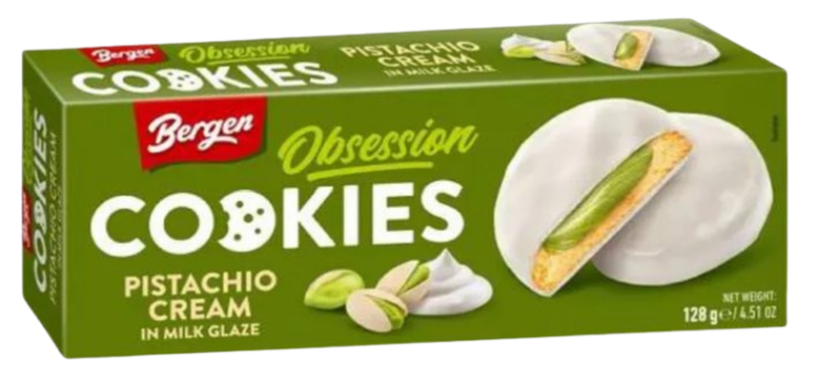 Bergen Pistachio Cream Milk Glaze Cookie
