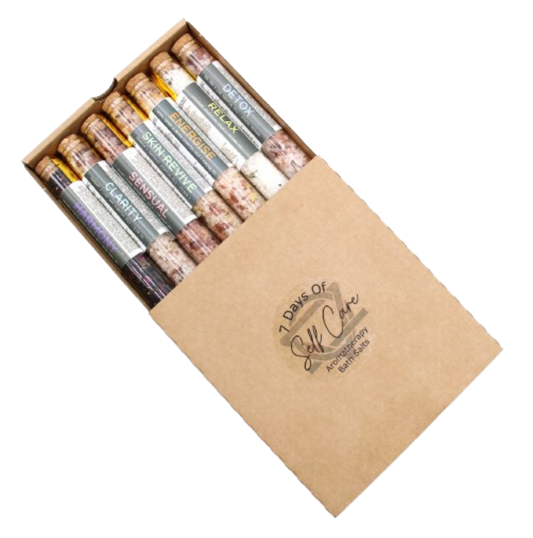 Coffret cadeau de 7 Sels de Bain en Flacons