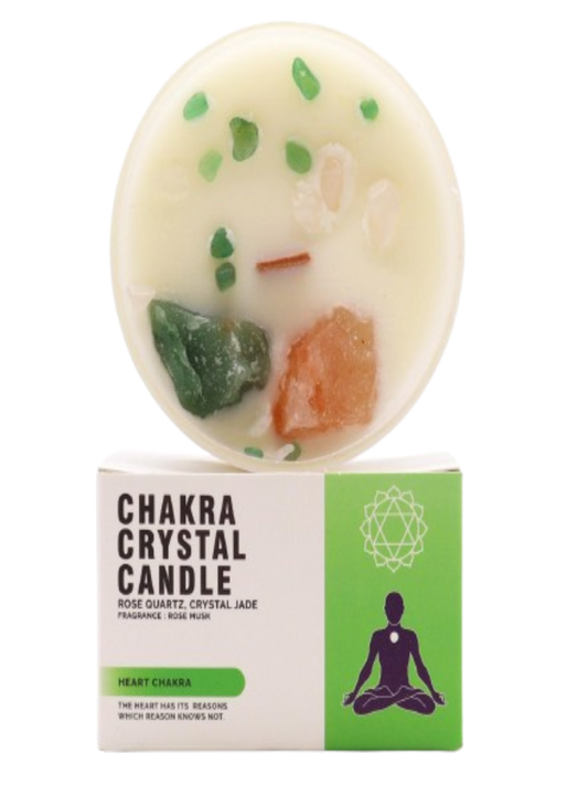 Bougie Chakra de Cristal - Chakra du Cœur