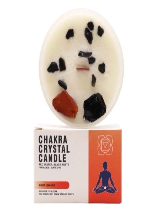 Bougie Chakra de Cristal - Chakra Racine