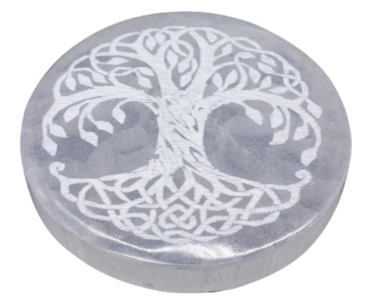 Plaque Sélénite Arbre de Vie 10cm