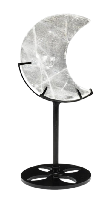 LUNE CRISTAL DE ROCHE SUR SOCLE