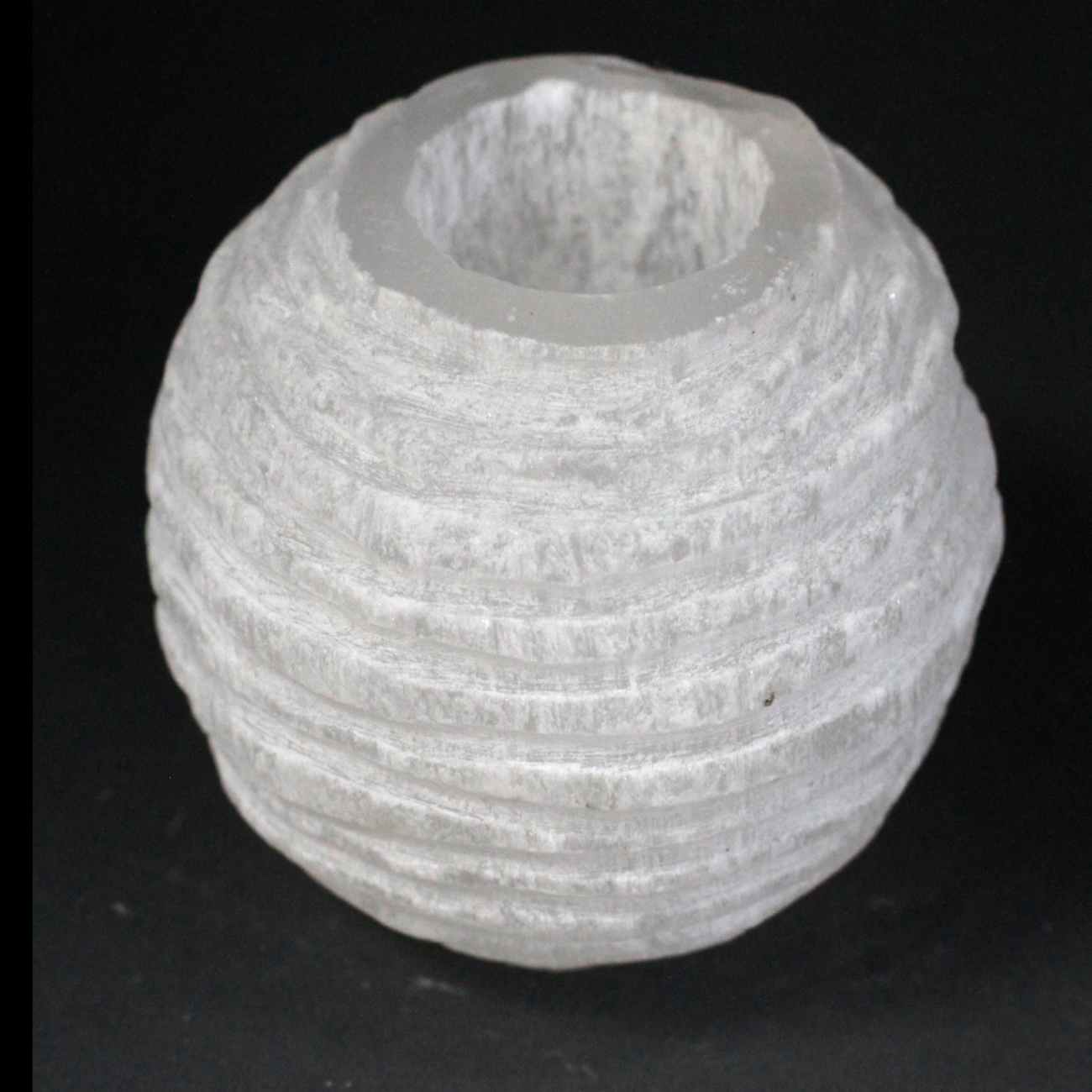 Bougeoir Sélénite Flocon - 8 cm