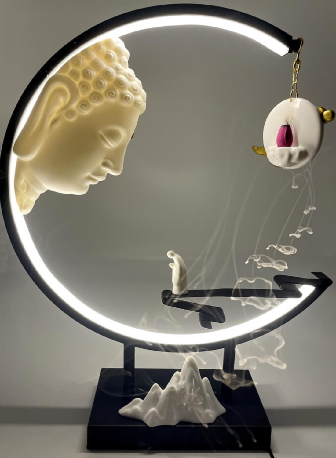 Porte-Encens Backflow Offrande à Bouddha LED 43cm