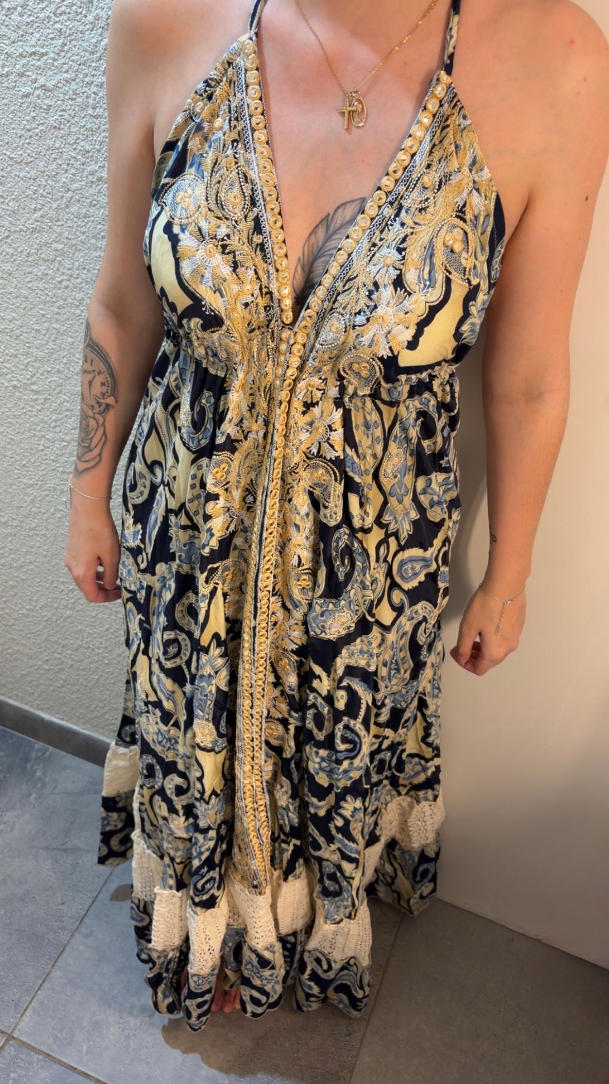 Robe bleu clair taille unique