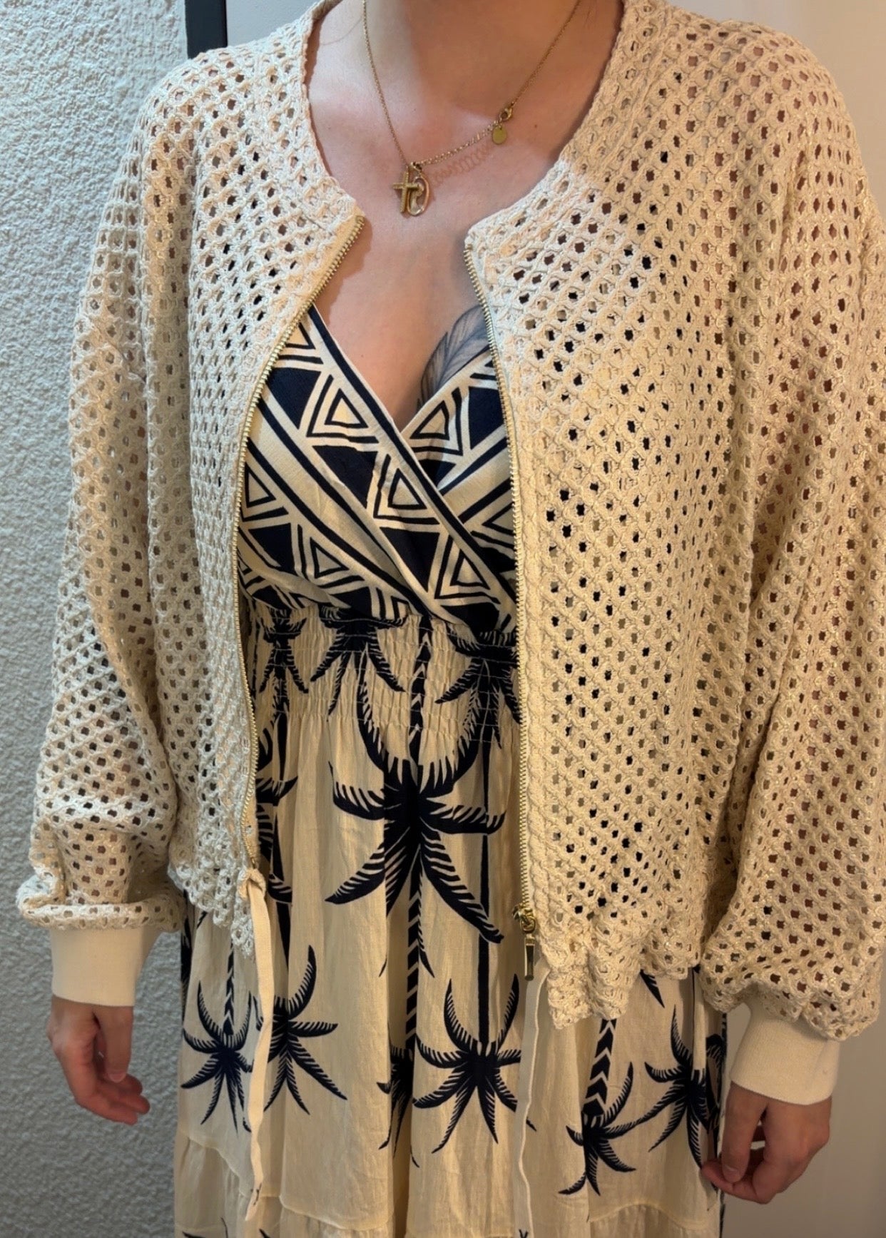 Gilet bohème taille unique en maille