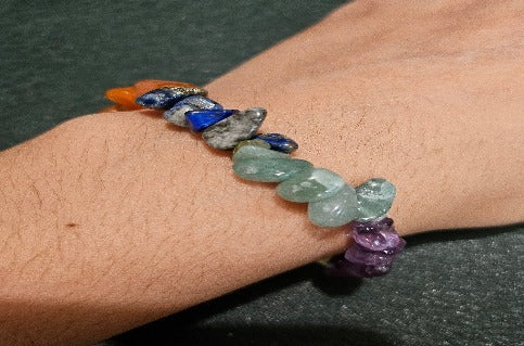 7 Chakras Bracelet Pierres Chips