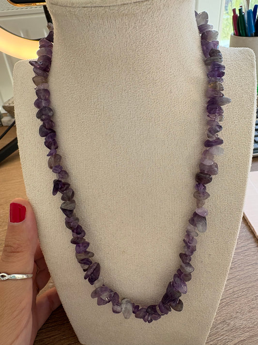 Collier améthyste aimanté