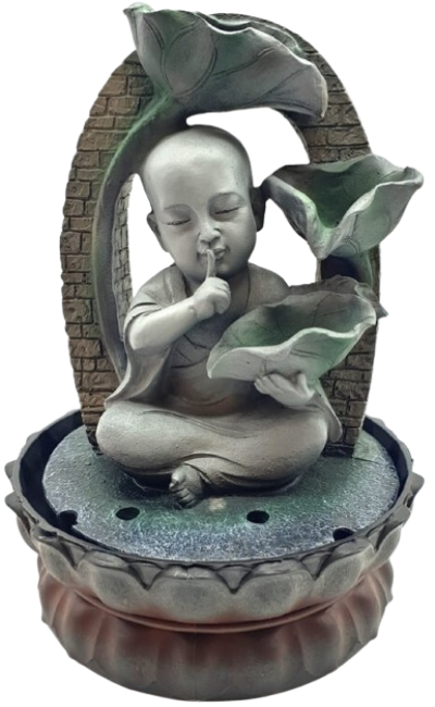 Fontaine Résine Moine Silencieux 29cm