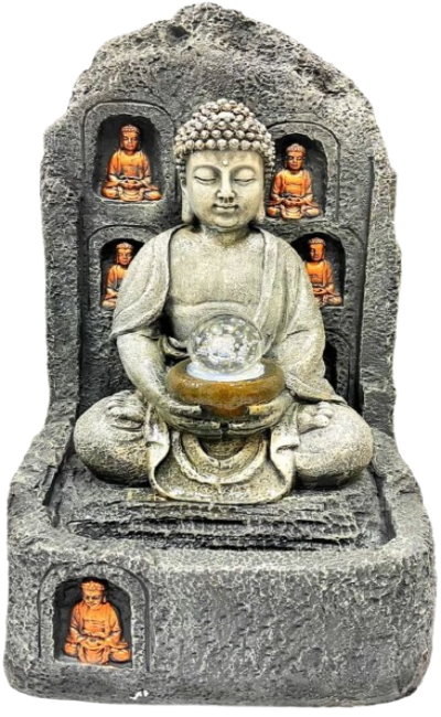 Fontaine Résine Bouddha Multiple 58cm