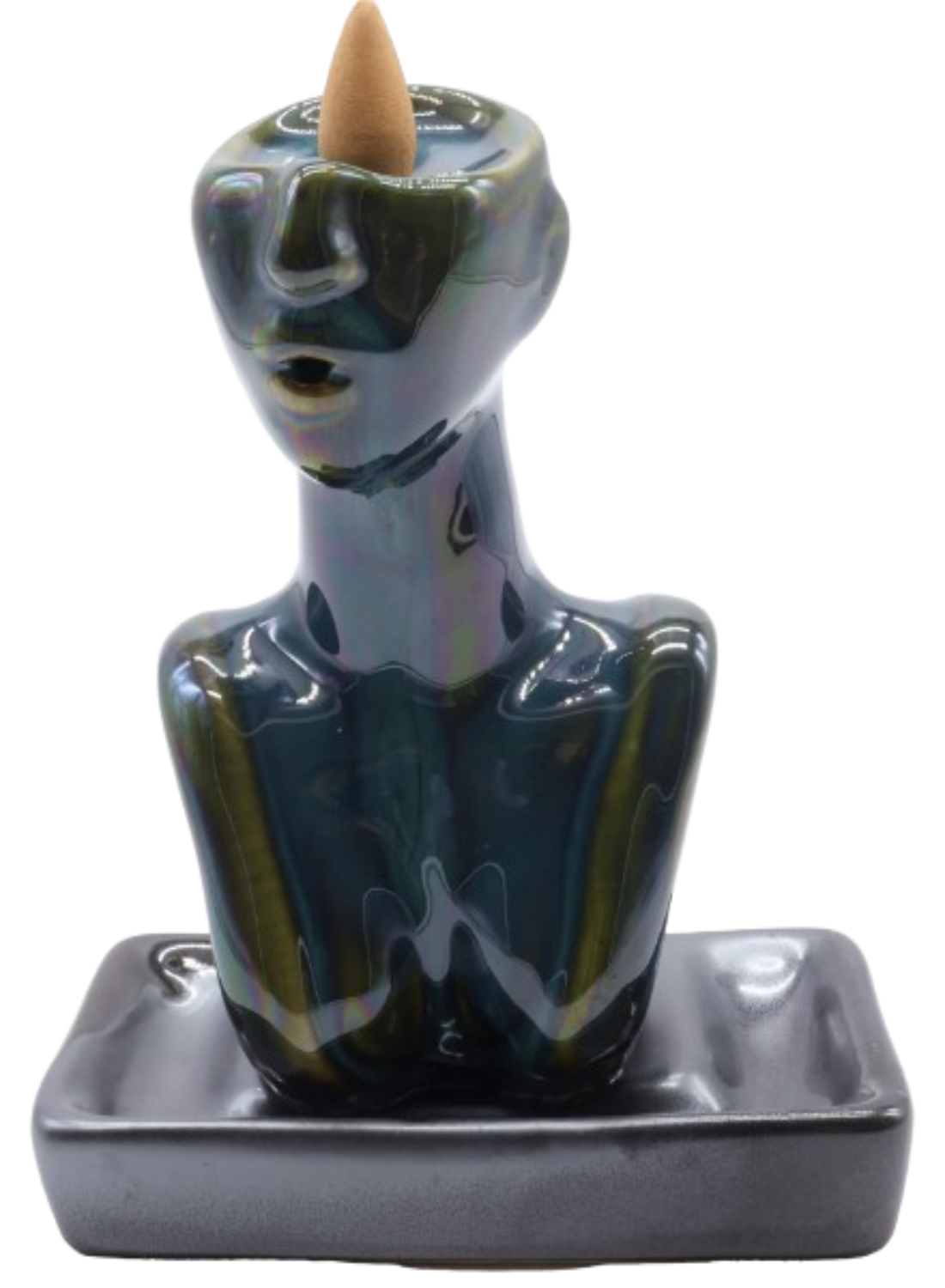 Porte-Encens Backflow Visage Design 16cm