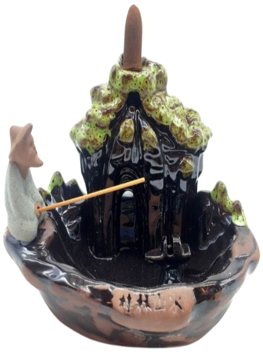 Porte-Encens Backflow Pêcheur 19cm