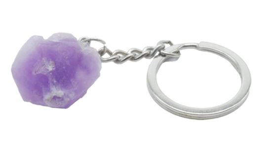 Porte-Clés Améthyste brute 3cm