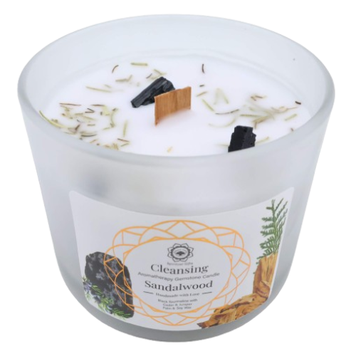 Bougie Green Tree 'Nettoyage' Tourmaline Noire + Santal 256g