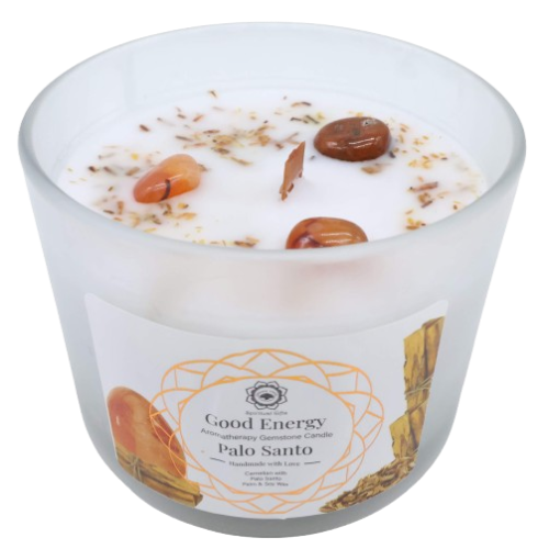 Bougie Green Tree 'Energie Positive' Cornaline + Palo Santo 256g