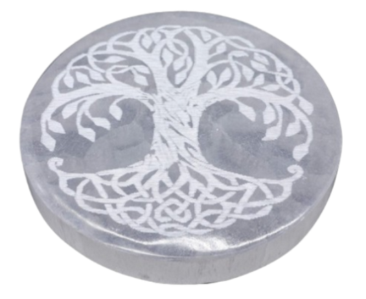 Plaque Sélénite Arbre de Vie 10cm