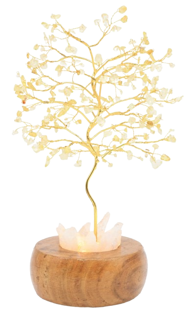Arbre du Bonheur Lumineux Citrine 25cm