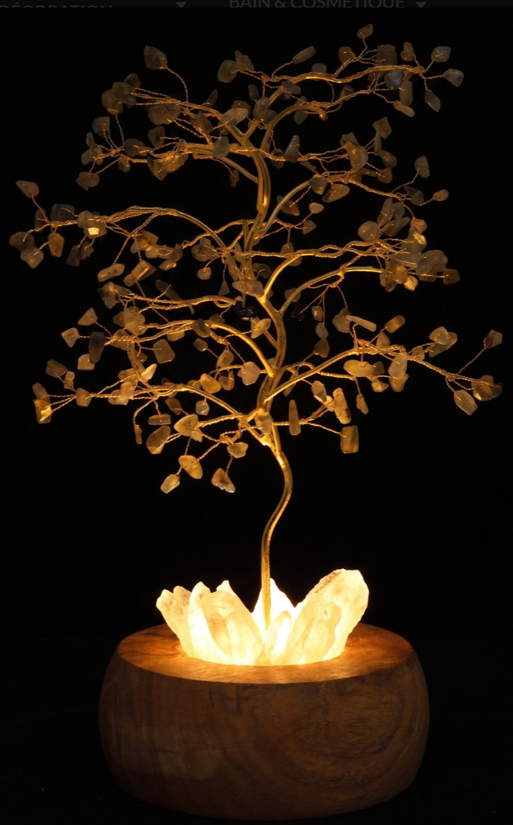 Arbre du Bonheur Lumineux labradorite 25cm