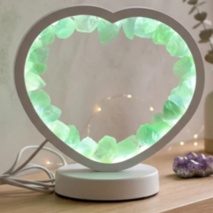 LAMPE COEUR BLANCHE EN FLUORINE