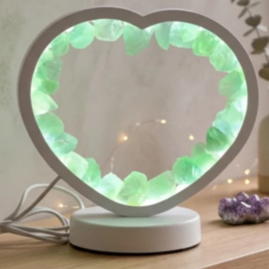 LAMPE COEUR BLANCHE EN FLUORINE