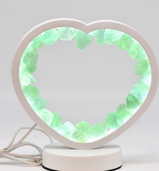 LAMPE COEUR BLANCHE EN FLUORINE