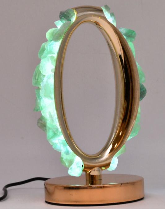 LAMPE OVALE DORÉE FLUORINE