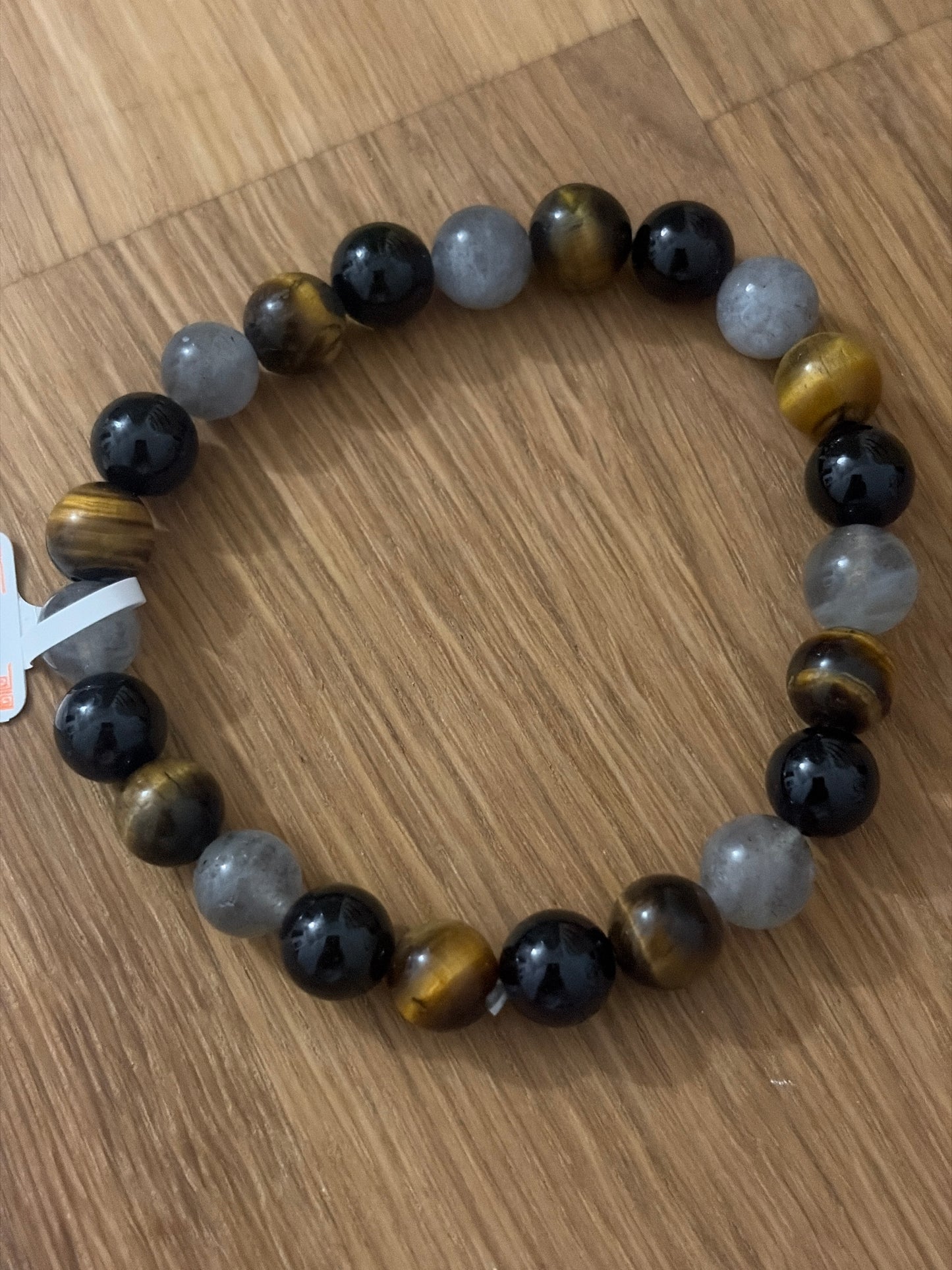 Bracelet labradorite tourmaline œil du tigre