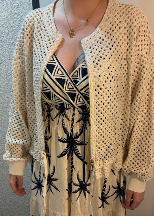 Gilet bohème taille unique en maille