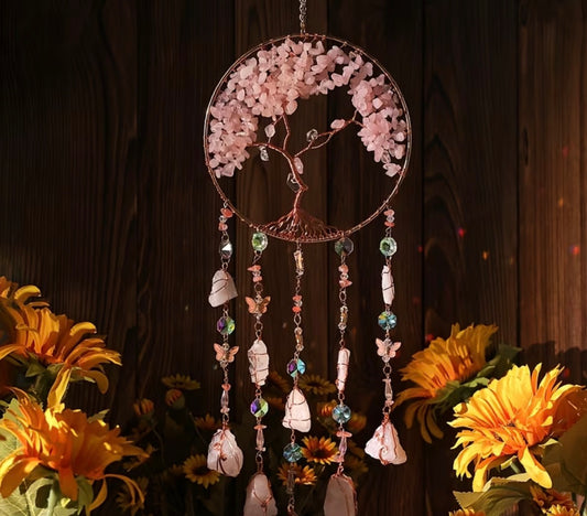 Attrape rêve arbre quartz