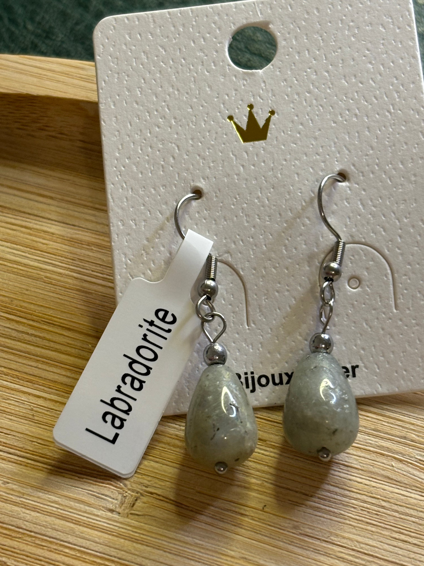 Boucles d’oreilles labradorite