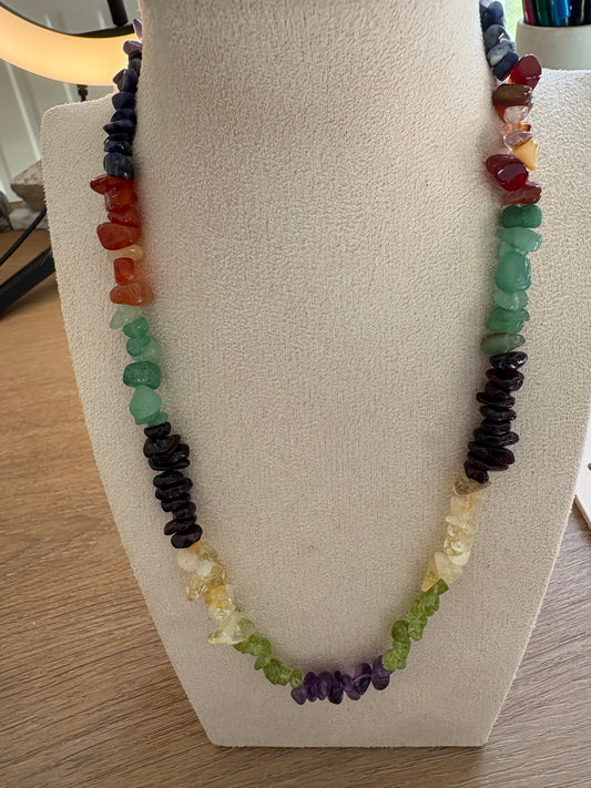 Collier 7 chakras aimanté