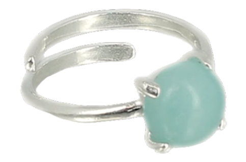 Bague en Argent sertie d'une Pierre en Amazonite